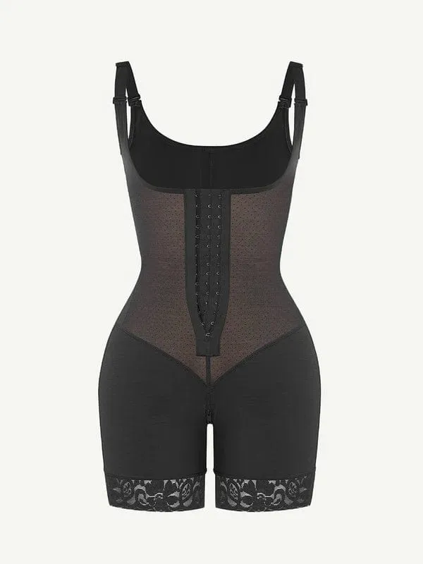 Tummy Control Lace Open Bust Shapewear Bodysuit