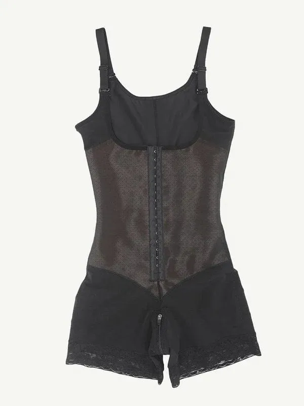 Tummy Control Lace Open Bust Shapewear Bodysuit