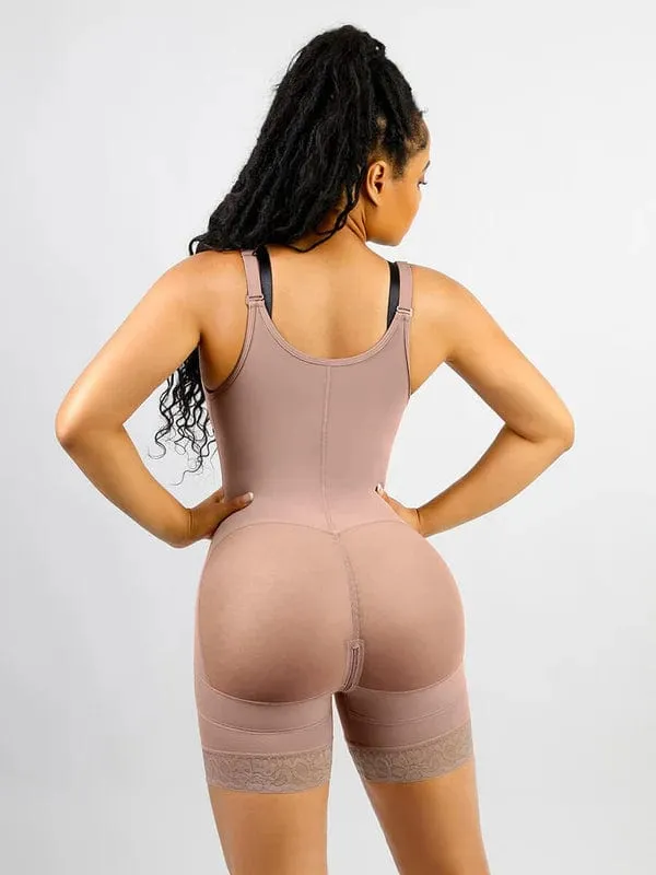 Tummy Control Lace Open Bust Shapewear Bodysuit