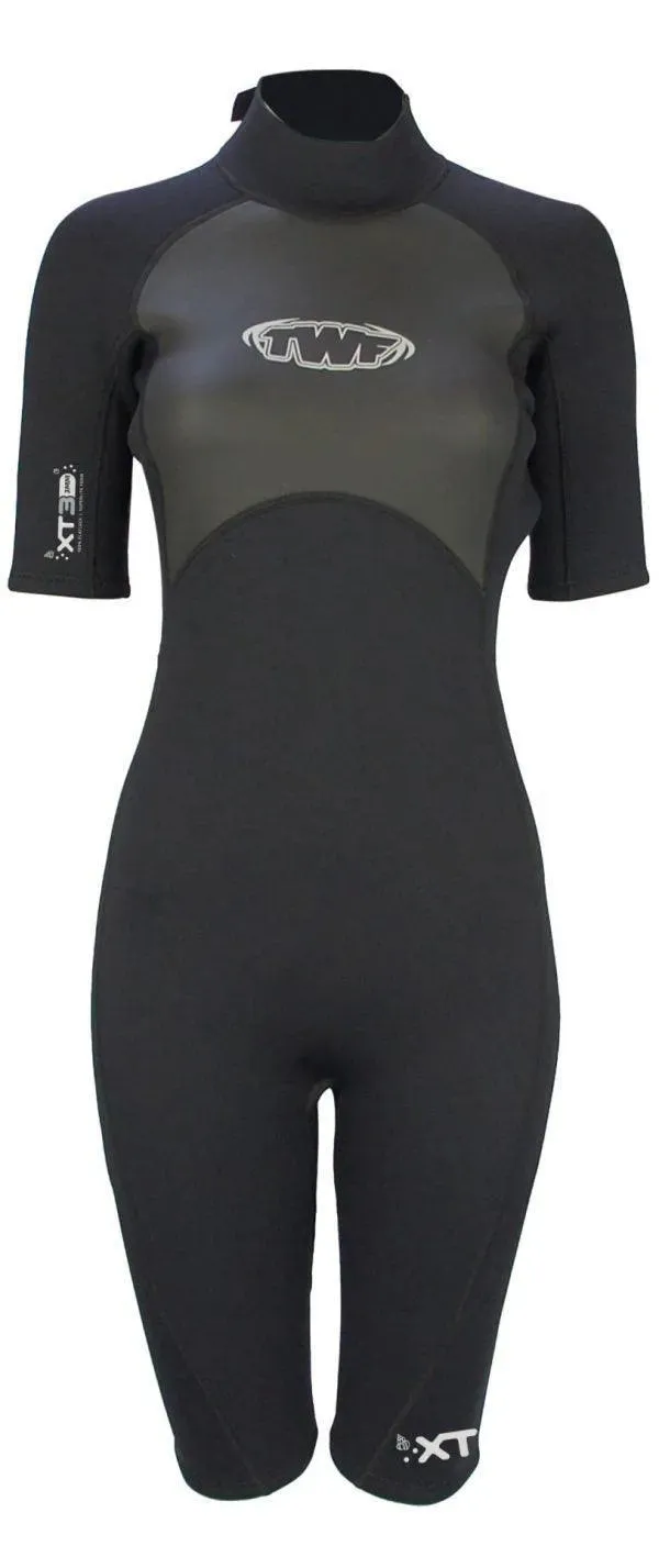 TWF XT3 Ladies 3mm Shortie Wetsuit Black