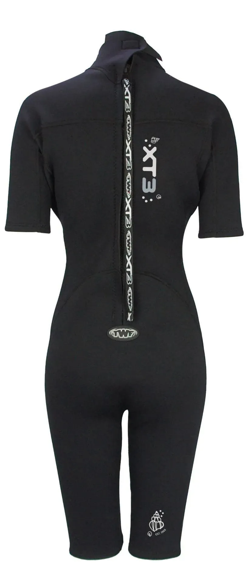 TWF XT3 Ladies 3mm Shortie Wetsuit Black