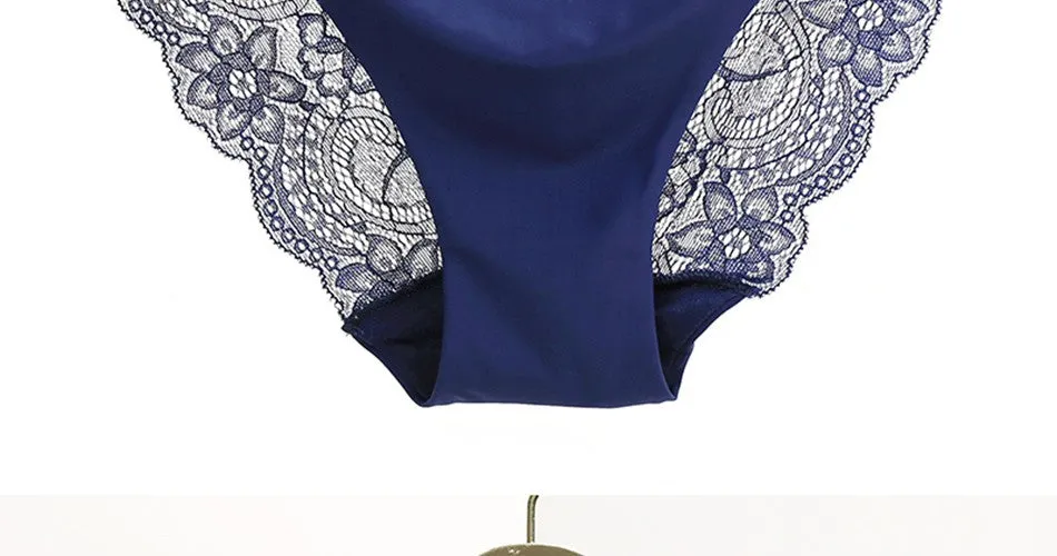 VenusFox Women's sexy seamless cotton lace panties Plus Size