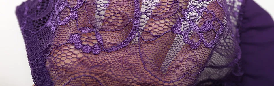 VenusFox Women's sexy seamless cotton lace panties Plus Size
