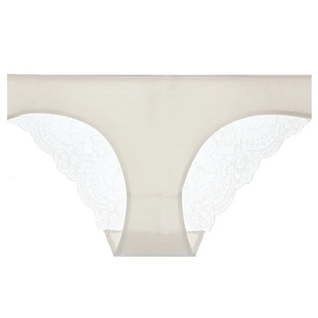 VenusFox Women's sexy seamless cotton lace panties Plus Size