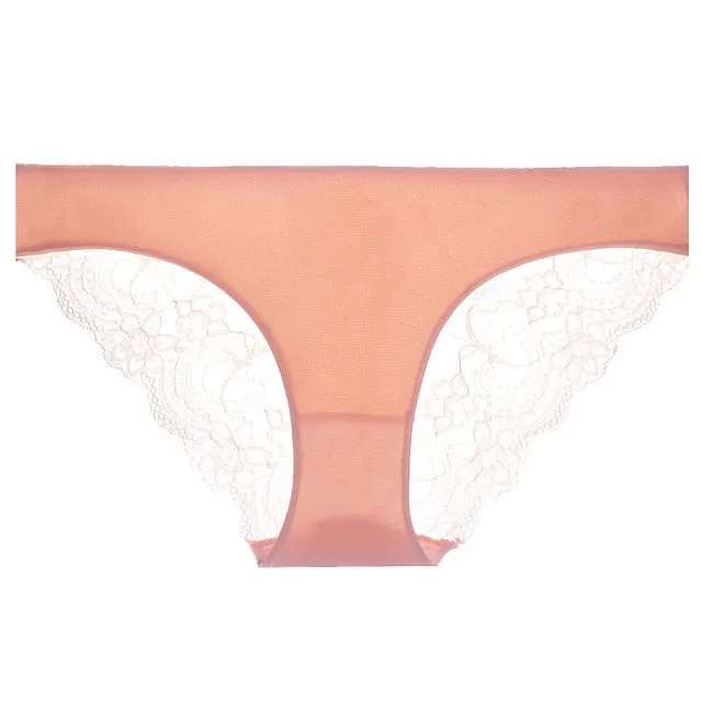 VenusFox Women's sexy seamless cotton lace panties Plus Size
