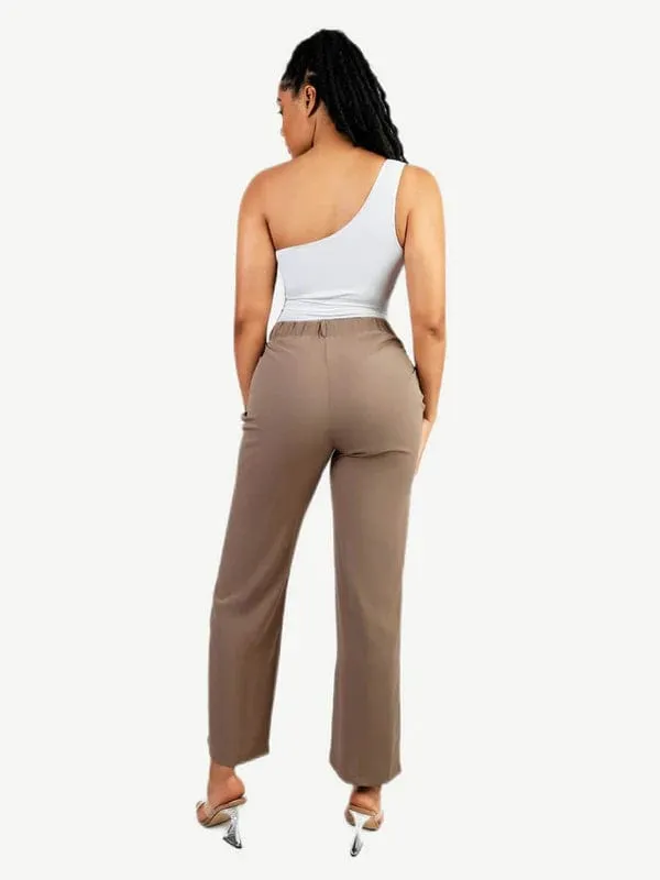 Waist Sculpting Tummy Control One Shoulder Shapewear Bodysuit
