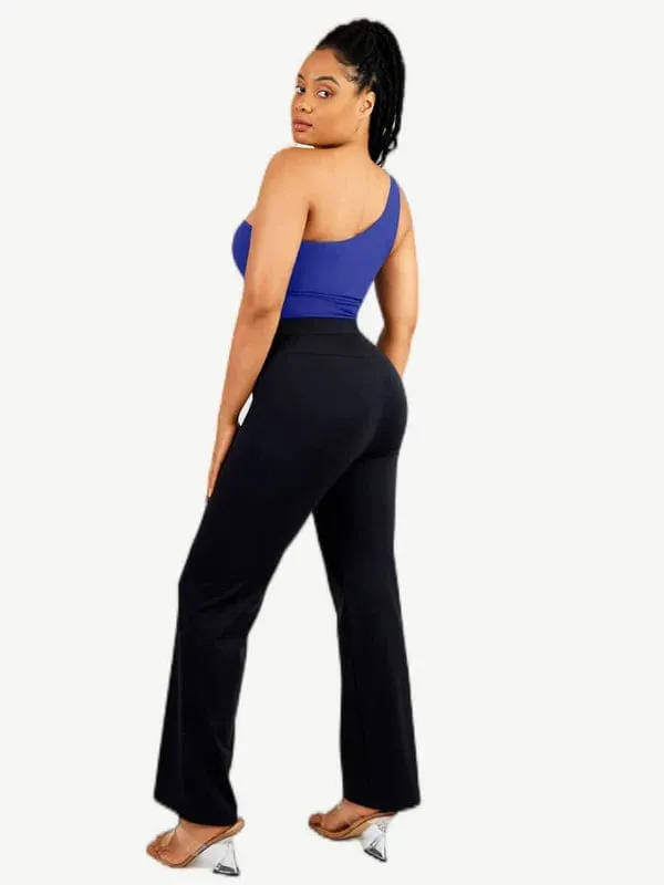Waist Sculpting Tummy Control One Shoulder Shapewear Bodysuit
