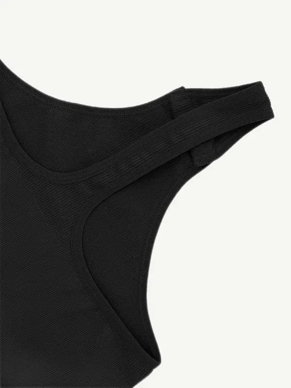 Waist Sculpting Tummy Control One Shoulder Shapewear Bodysuit