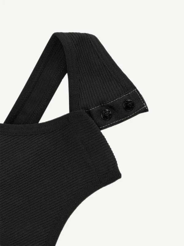 Waist Sculpting Tummy Control One Shoulder Shapewear Bodysuit