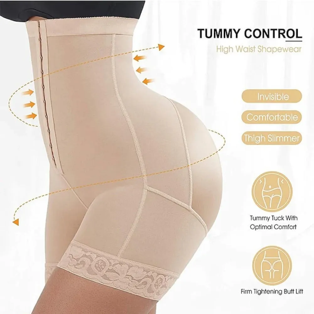 Women High Waist Body Shaper Butt Lifter Firm Control Shapewear Boyshorts