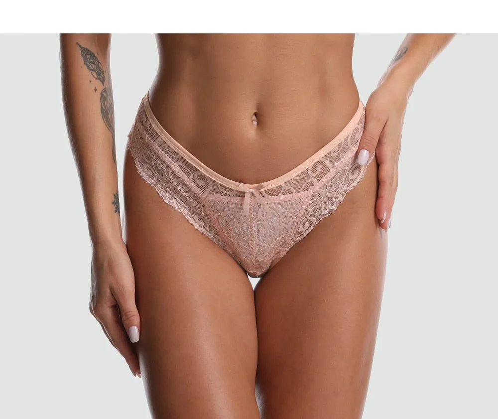 Womens Lace Panties Lingerie Thong Seamless Soft Low Waist G- String Briefs underwear