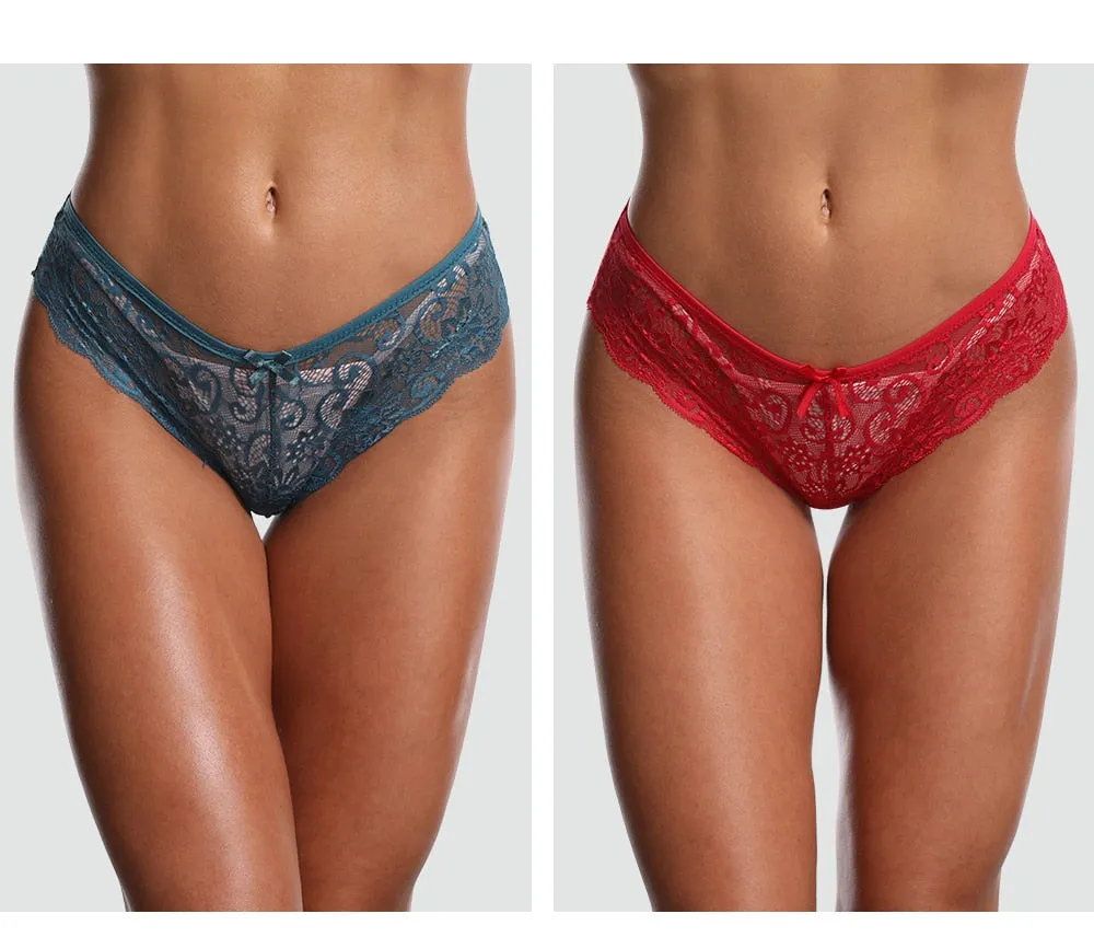 Womens Lace Panties Lingerie Thong Seamless Soft Low Waist G- String Briefs underwear