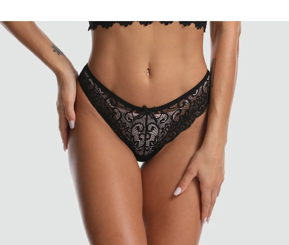 Womens Lace Panties Lingerie Thong Seamless Soft Low Waist G- String Briefs underwear