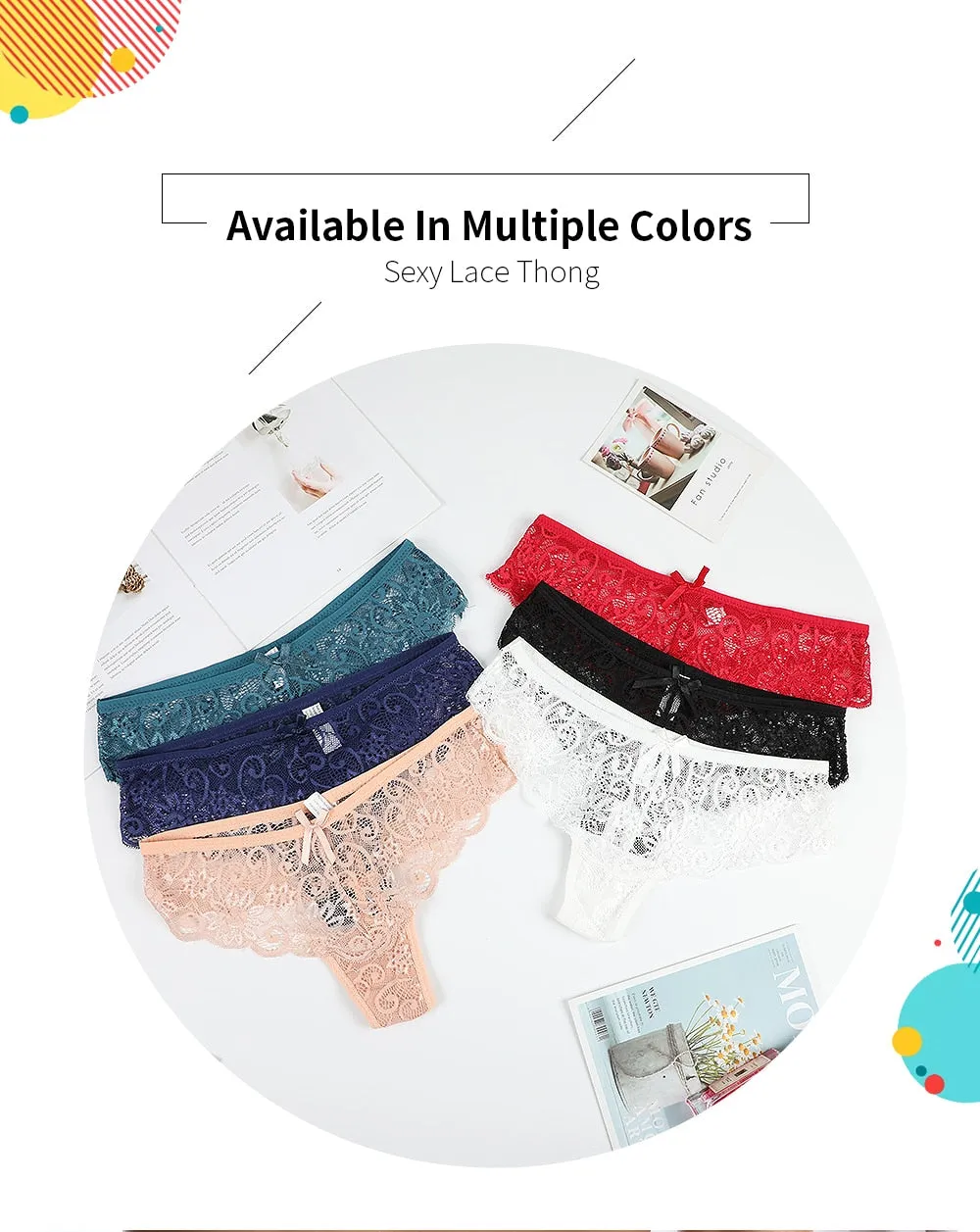 Womens Lace Panties Lingerie Thong Seamless Soft Low Waist G- String Briefs underwear