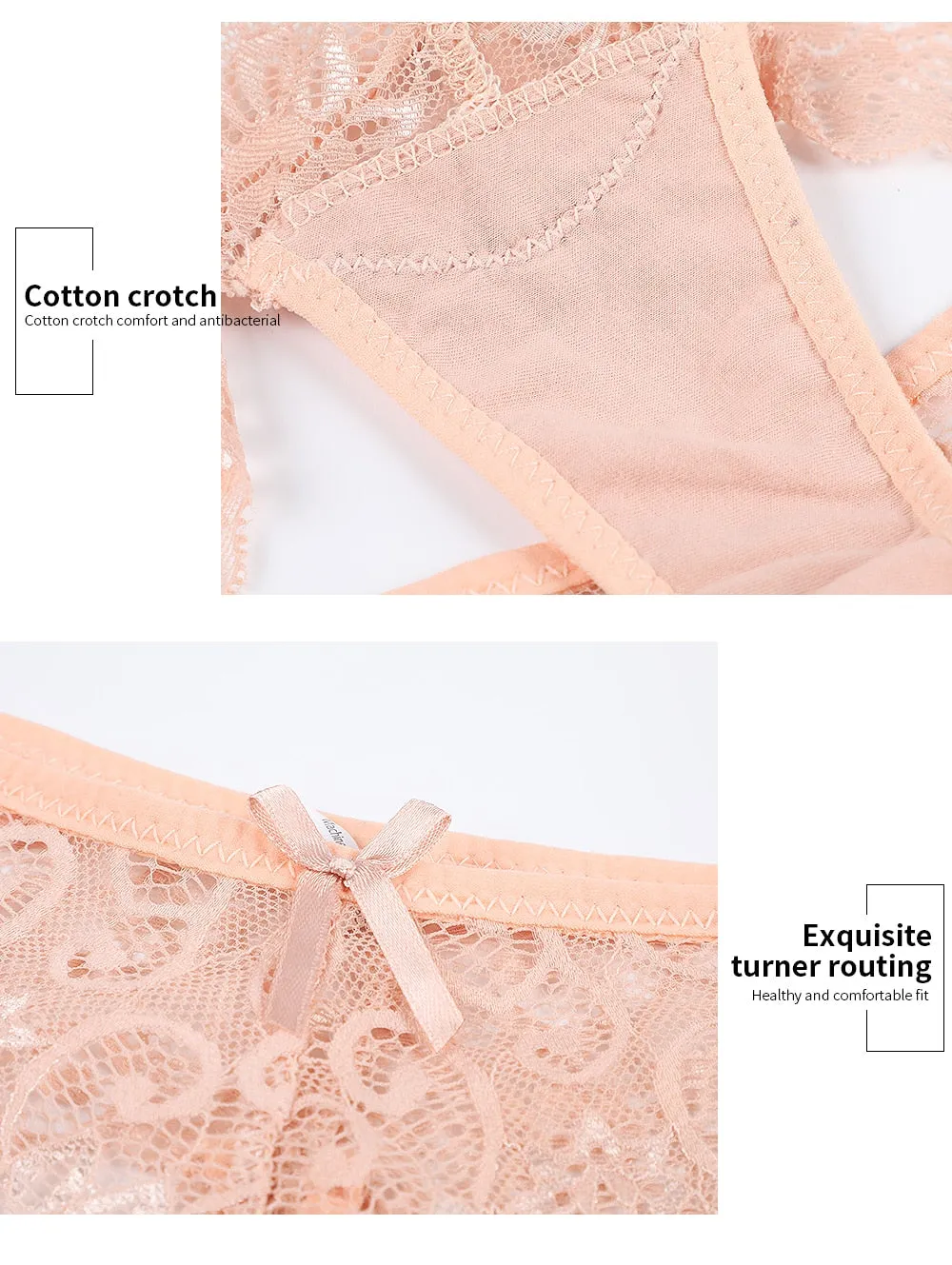 Womens Lace Panties Lingerie Thong Seamless Soft Low Waist G- String Briefs underwear