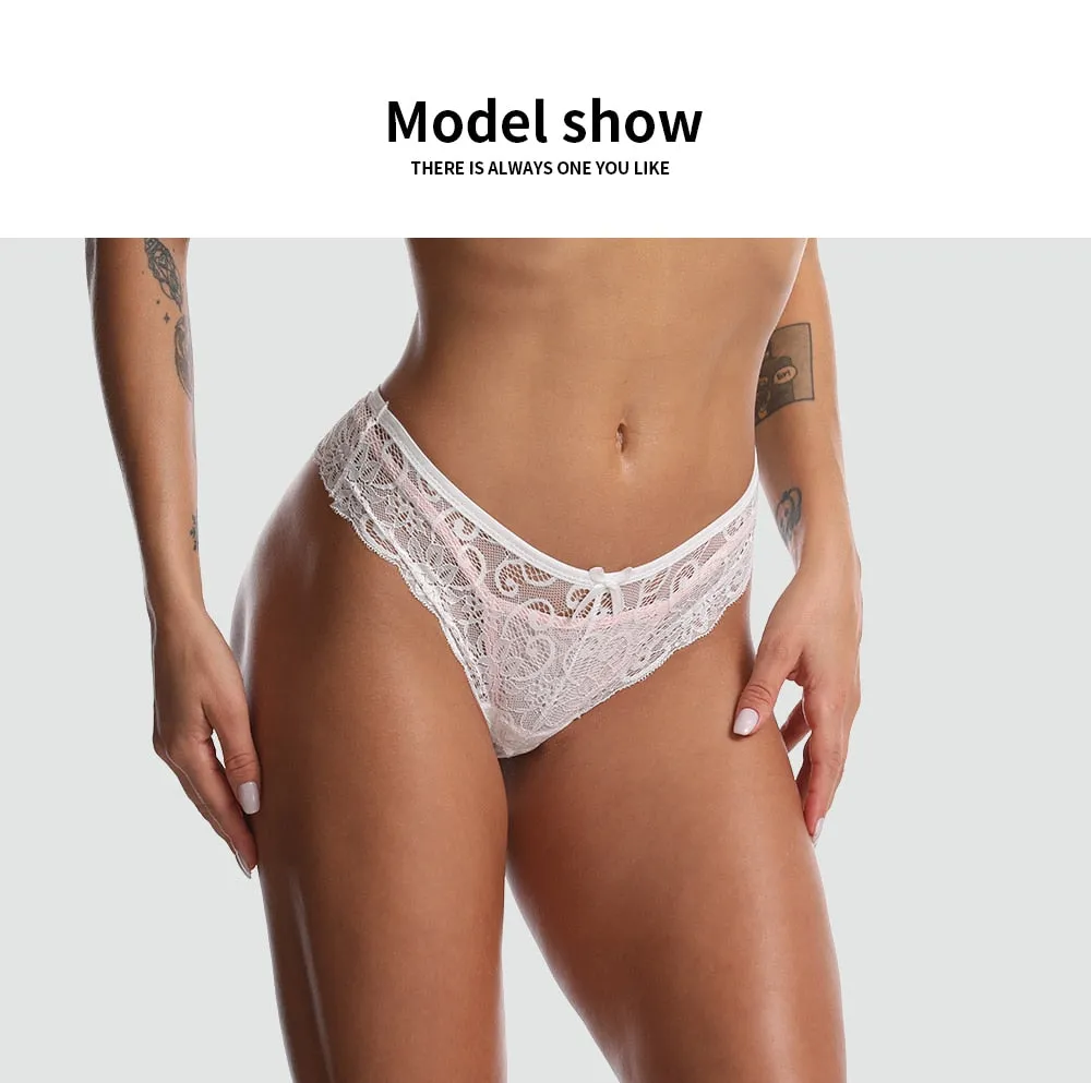 Womens Lace Panties Lingerie Thong Seamless Soft Low Waist G- String Briefs underwear