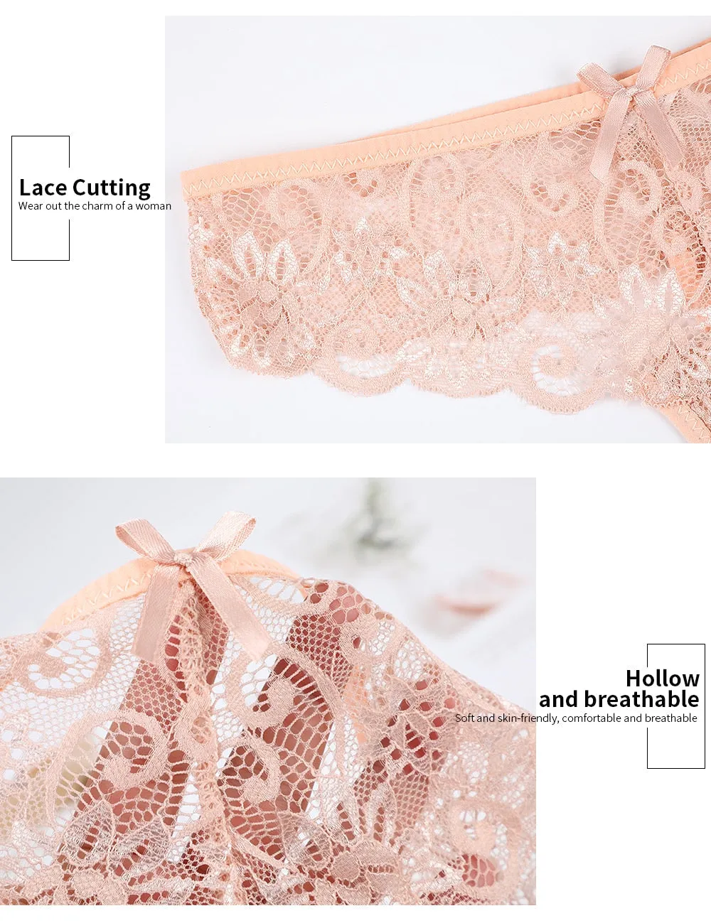 Womens Lace Panties Lingerie Thong Seamless Soft Low Waist G- String Briefs underwear