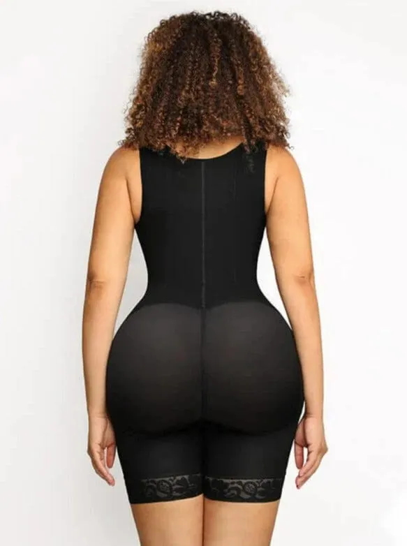 Women’s Tummy Control Open Bust Shapewear Bodysuit with Steel Boning