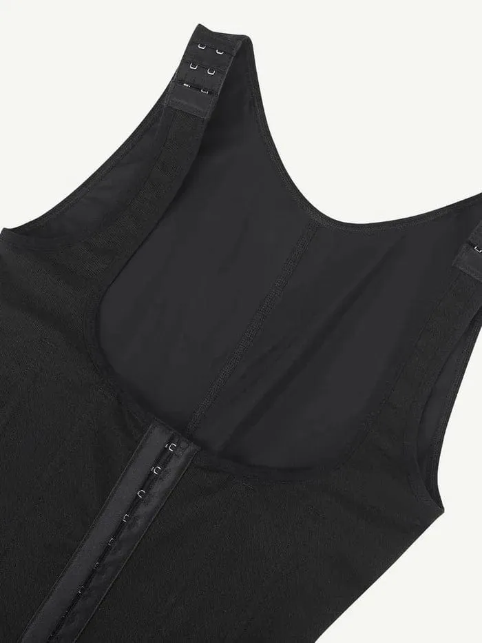 Women’s Tummy Control Open Bust Shapewear Bodysuit with Steel Boning