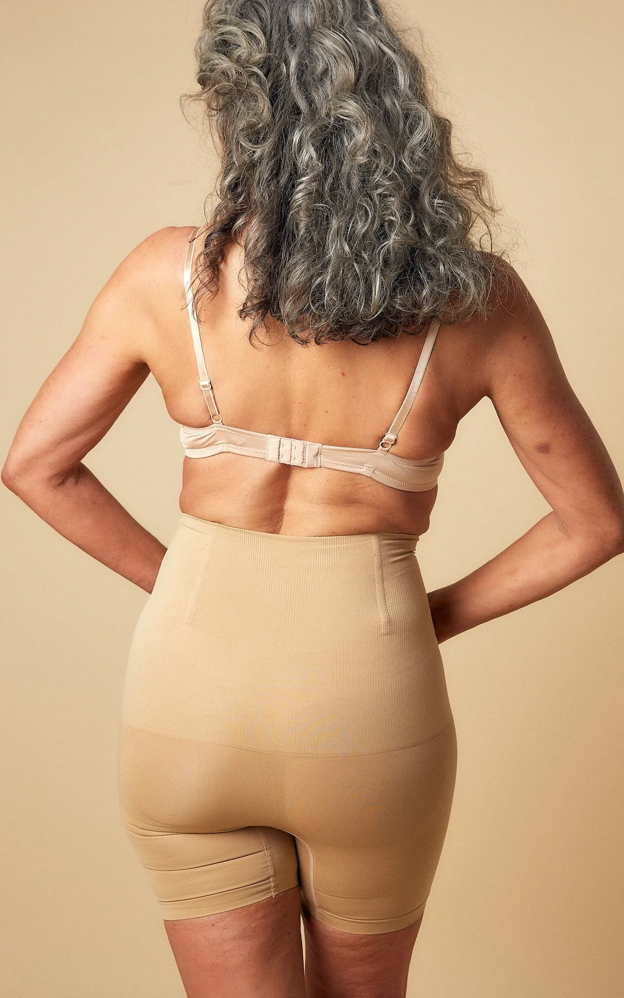 Zaria High Waisted Boning Shapewear Control Shorts - Nude
