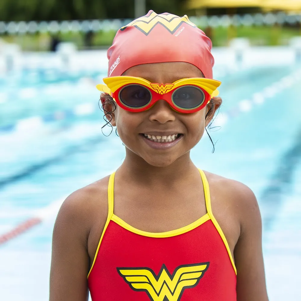 Zoggs Australia Justice League Wonder Woman Silicone Swim Cap (6-14 years)