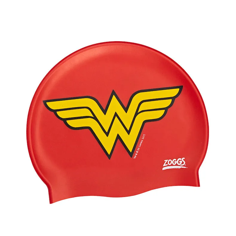 Zoggs Australia Justice League Wonder Woman Silicone Swim Cap (6-14 years)